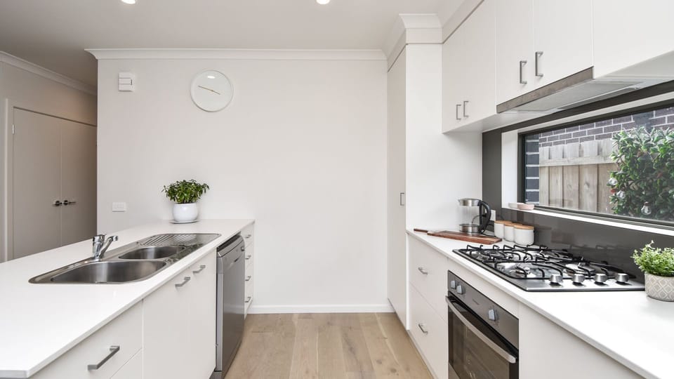 Stunning finishes and a large kitchen counter with great kitchen ware and a dishwasher to provide ease and simplicity.