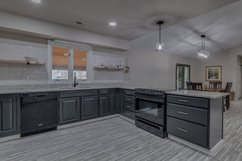 Large fully stocked kitchen