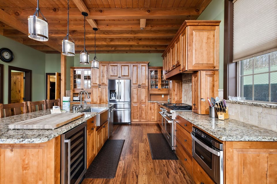 Custom Kitchen with Stainless Steel Appliances