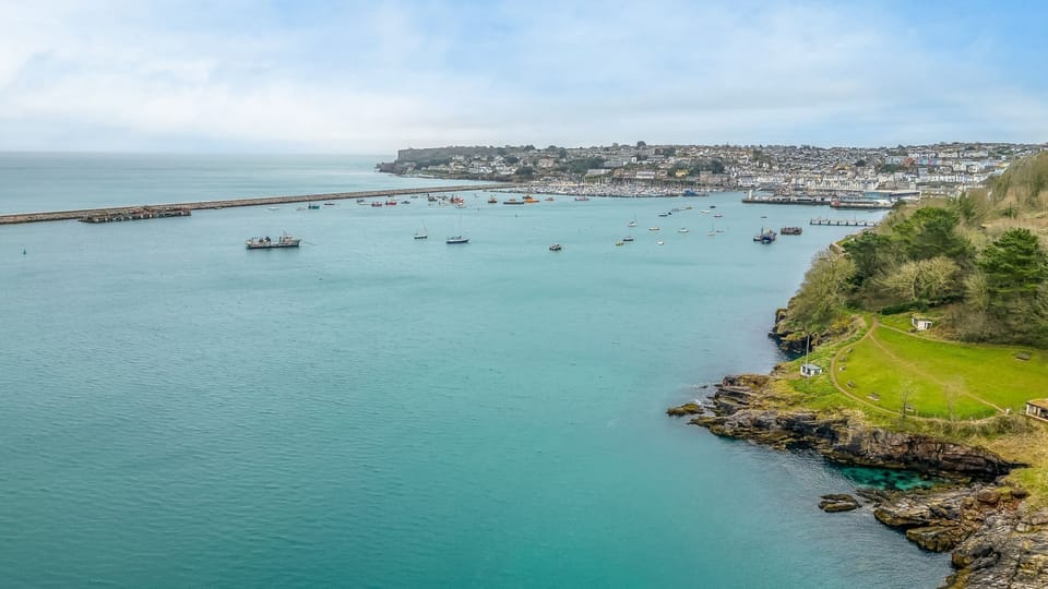 The sea overlooking Brixham harbour