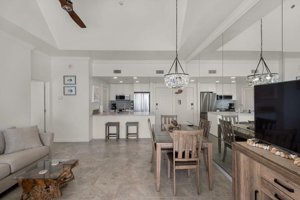 Dining area and kitchen
