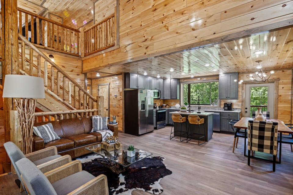 View of living room, kitchen and dining area - View of living room, kitchen, and dining area