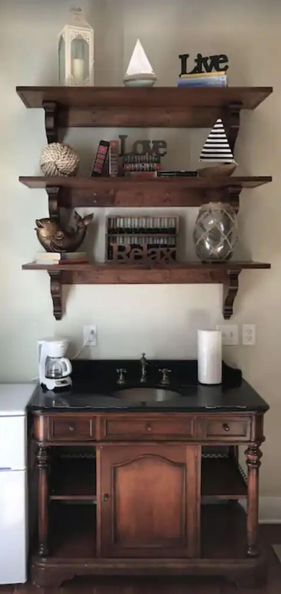 Guest House Sink and Mini Fridge 
