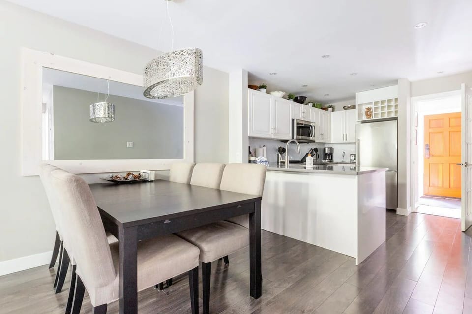 Dining room and kitchen