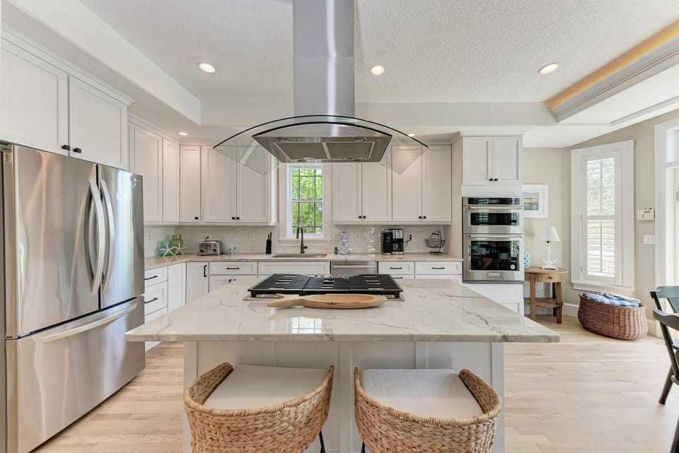 Gorgeous newly renovated kitchen with stainless steel appliances