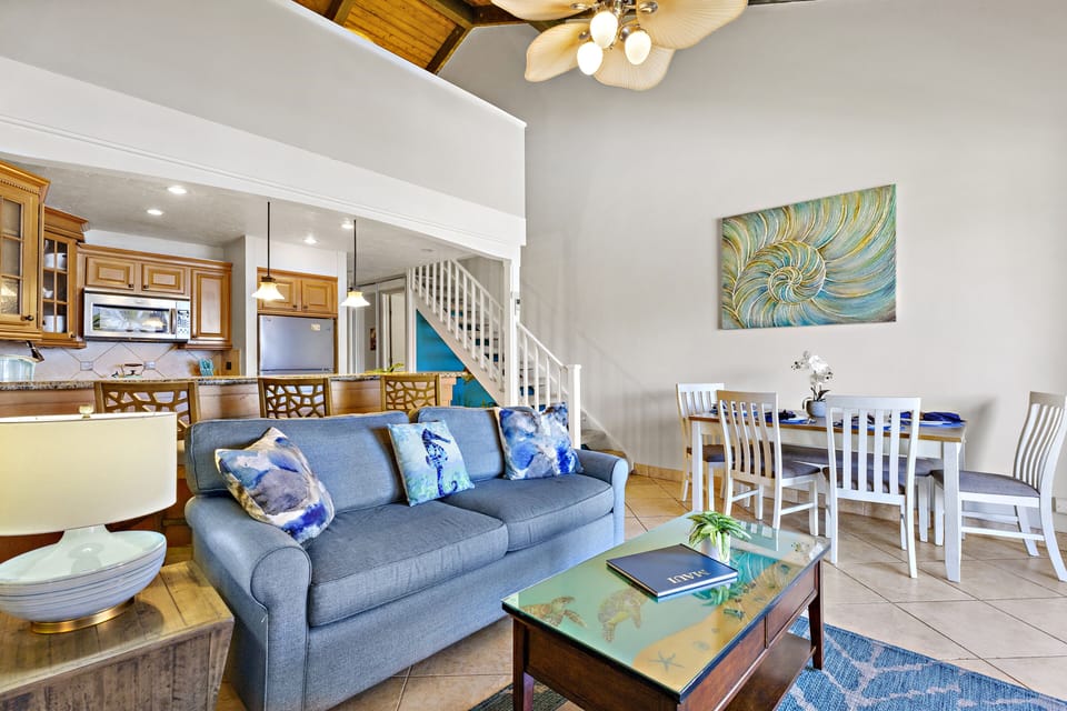 Sofa converts to a bed for additional guests