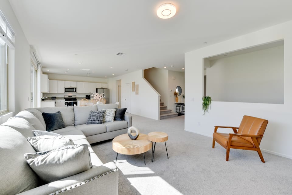 Living Room | Close to Empire Polo Field, Hiking & Golfing