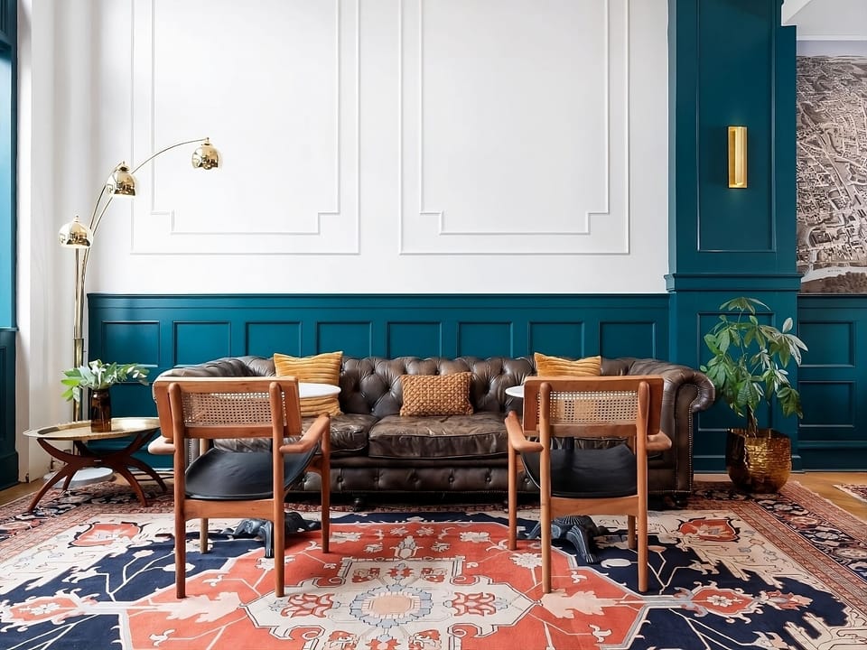 Settle into a cozy corner for conversation and coffee.