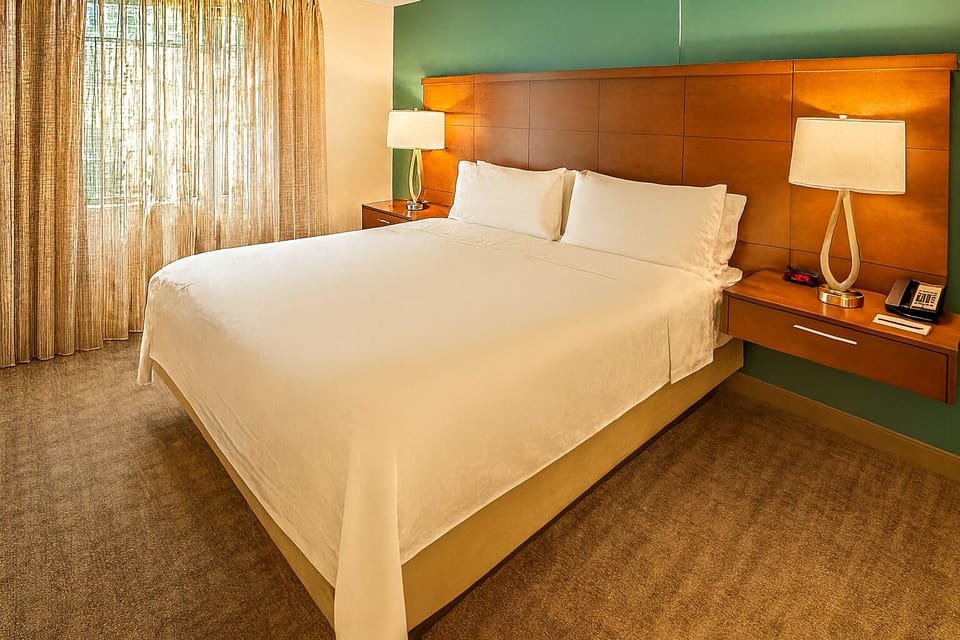 Drift off easily in a quiet room with warm lighting.