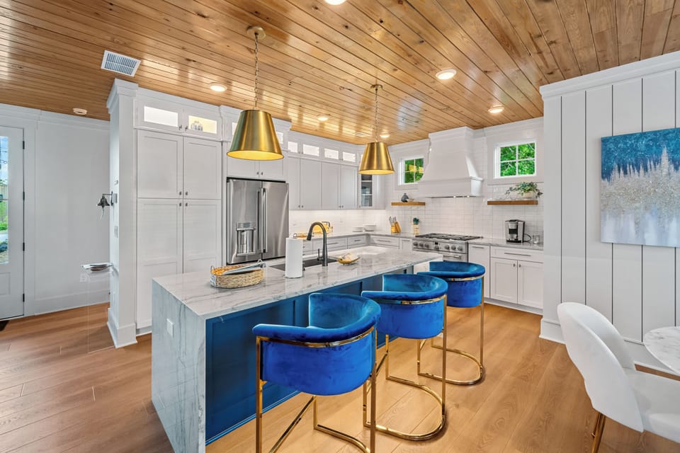 An amazing kitchen, enjoy preparing your meals or bring in a private chef!