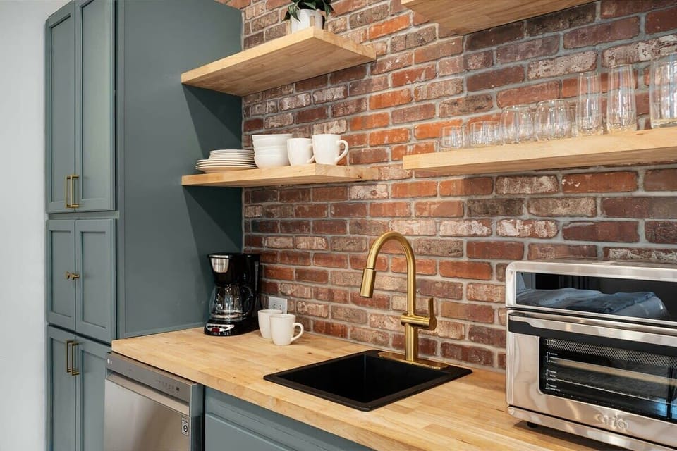 great kitchen for coffee + snacking