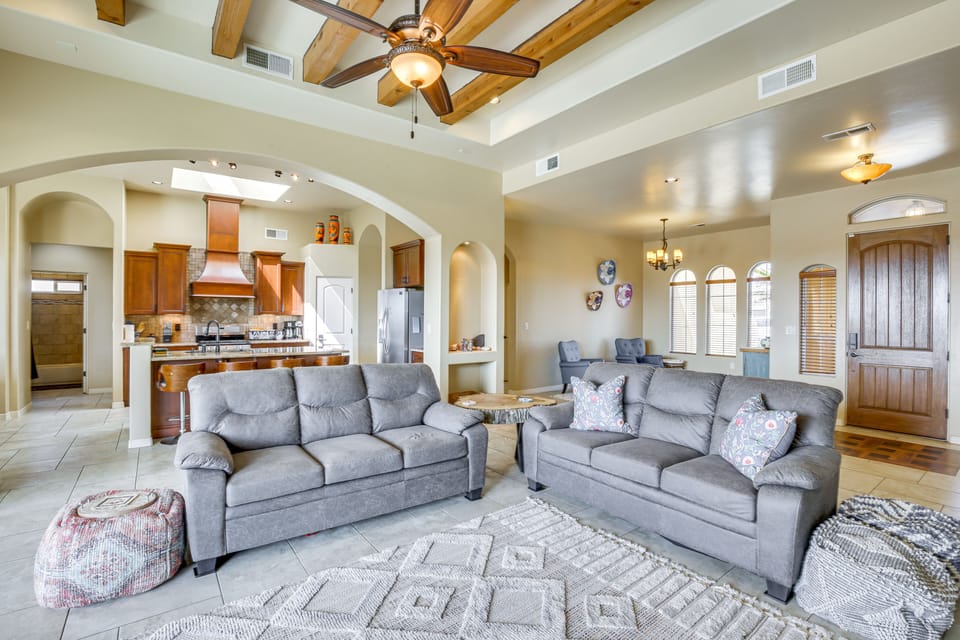 Living Room | Electric Fireplace | Central A/C