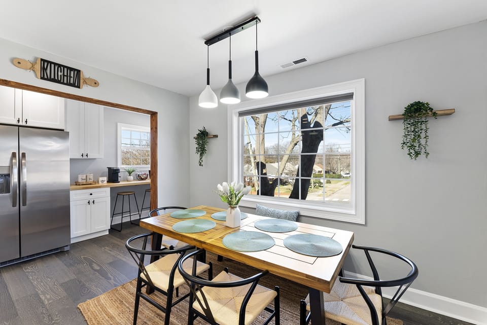 Modern dining area