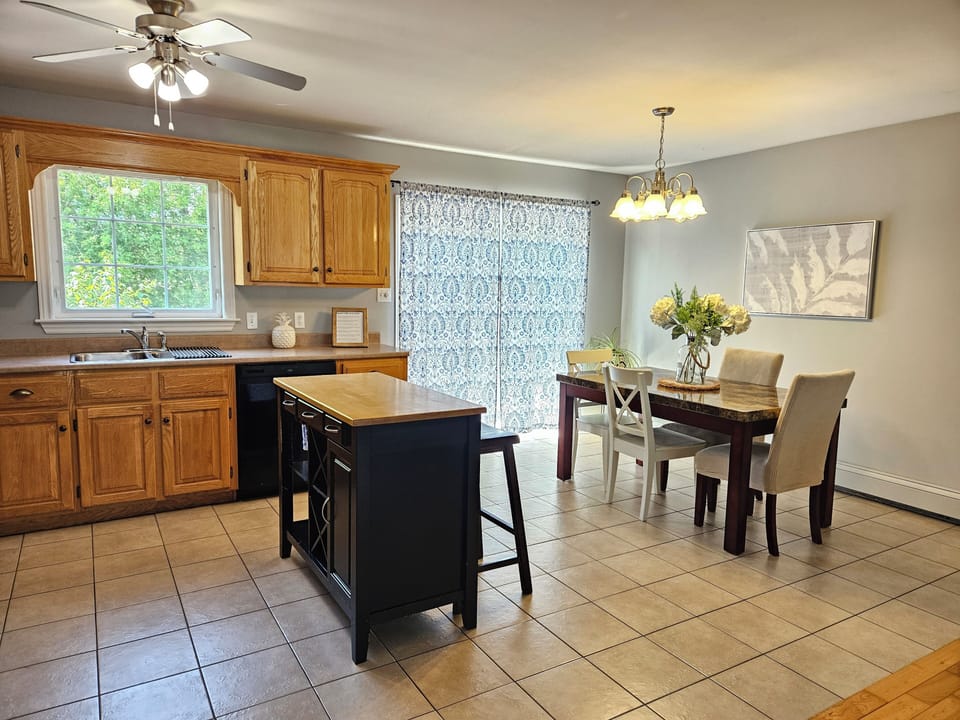 kitchen and dining room 