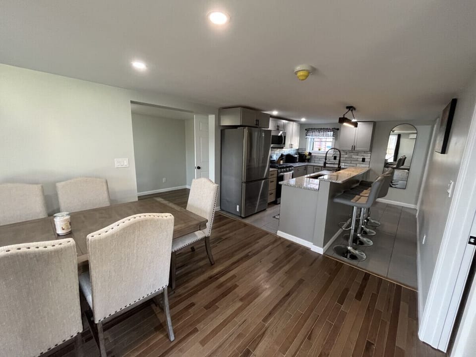 Dining room. Dining table has a leaf to expand