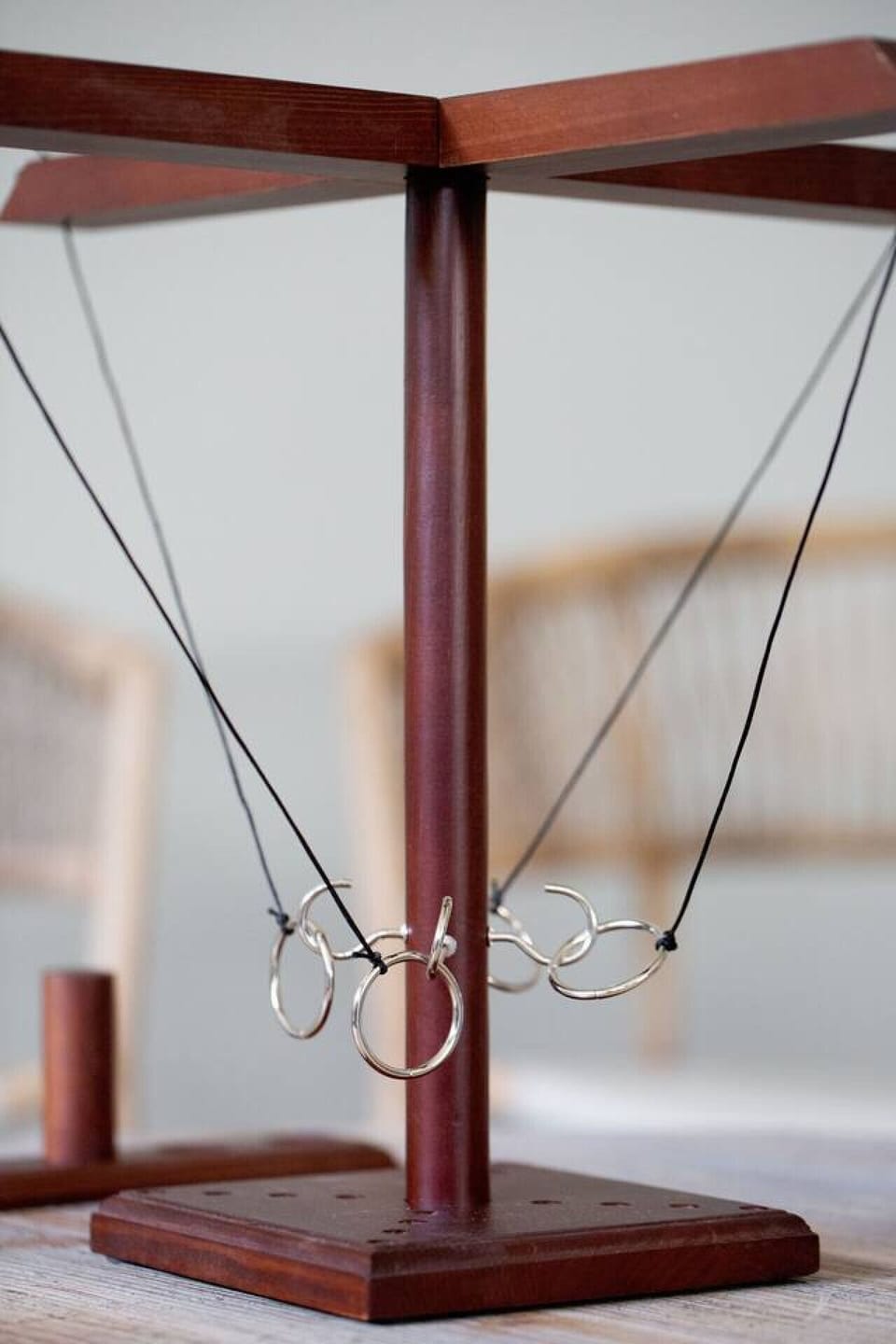 Hook-and-ring game detail—perfect for friendly competition and laid-back fun.