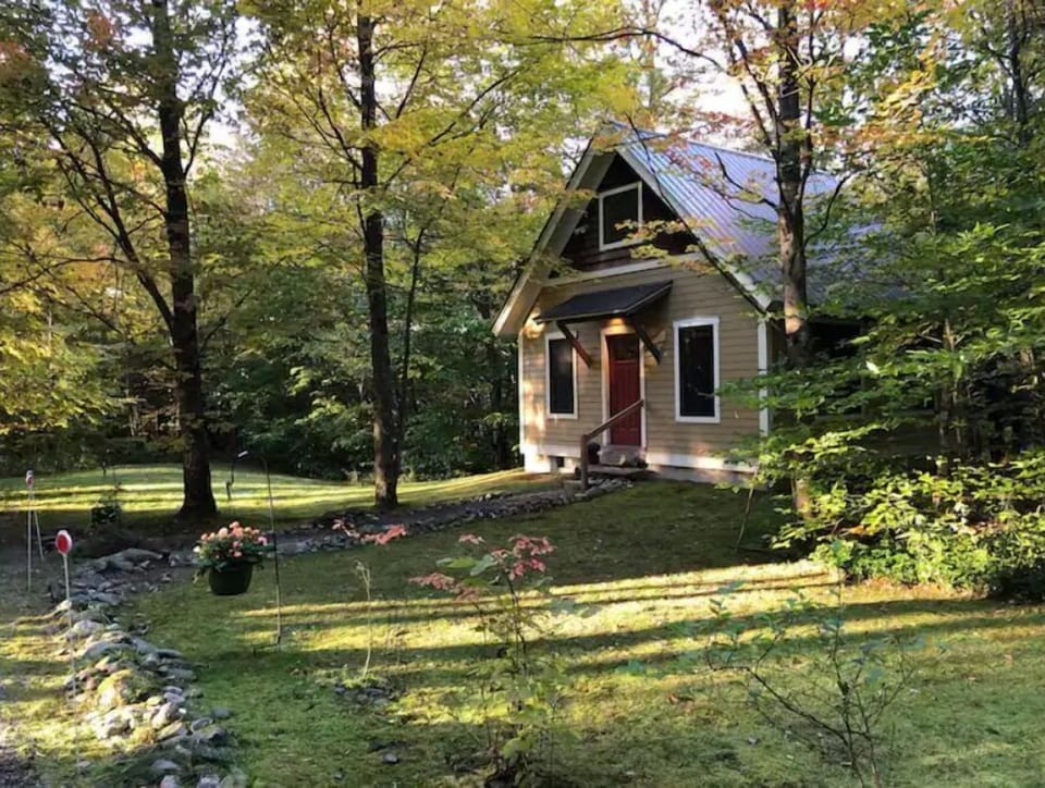 The cabin is set in a private location.
