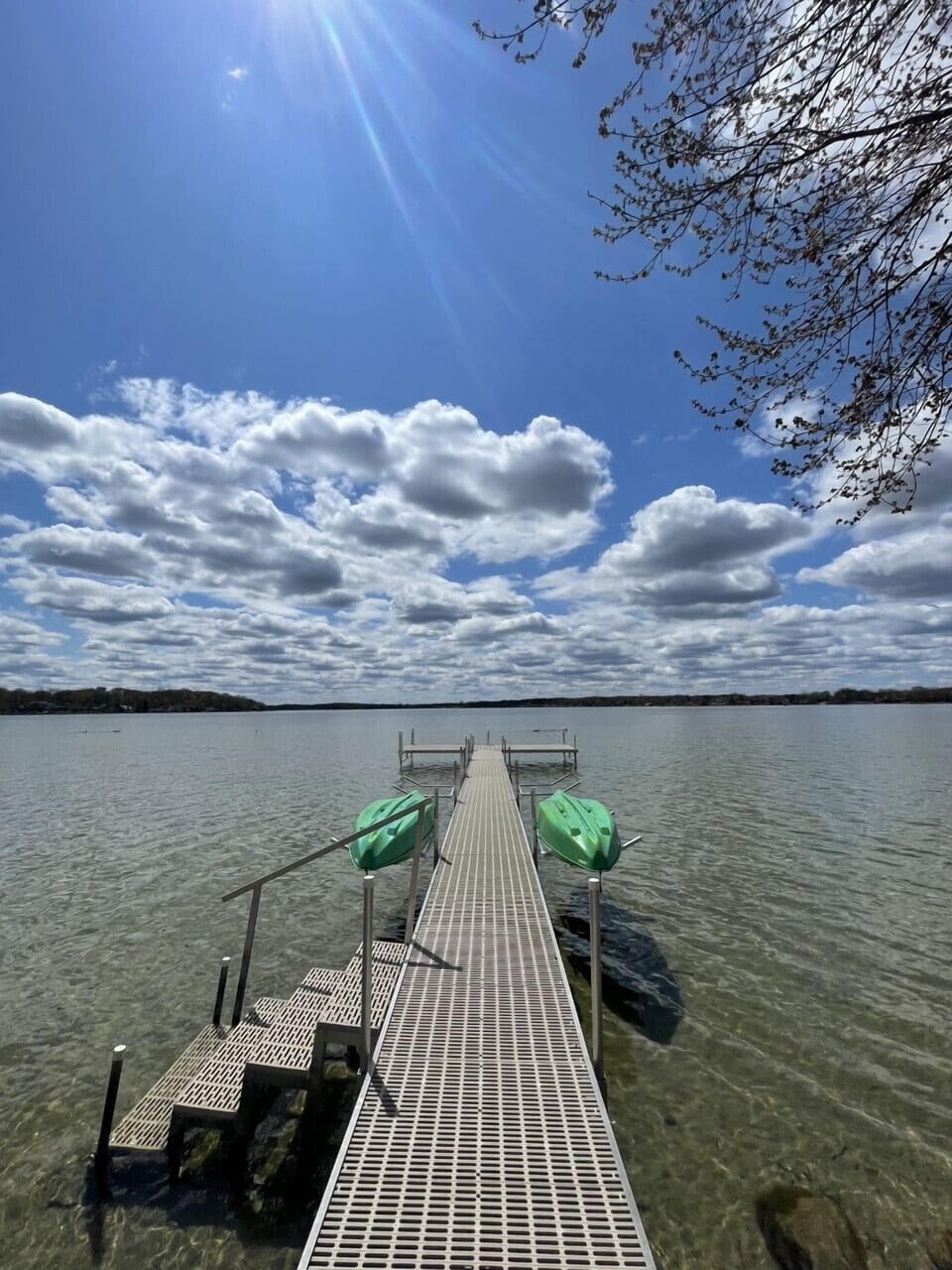 [Dock] Two kayaks available to use.