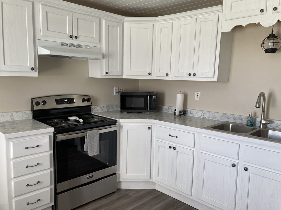 Kitchen with stainless appliances