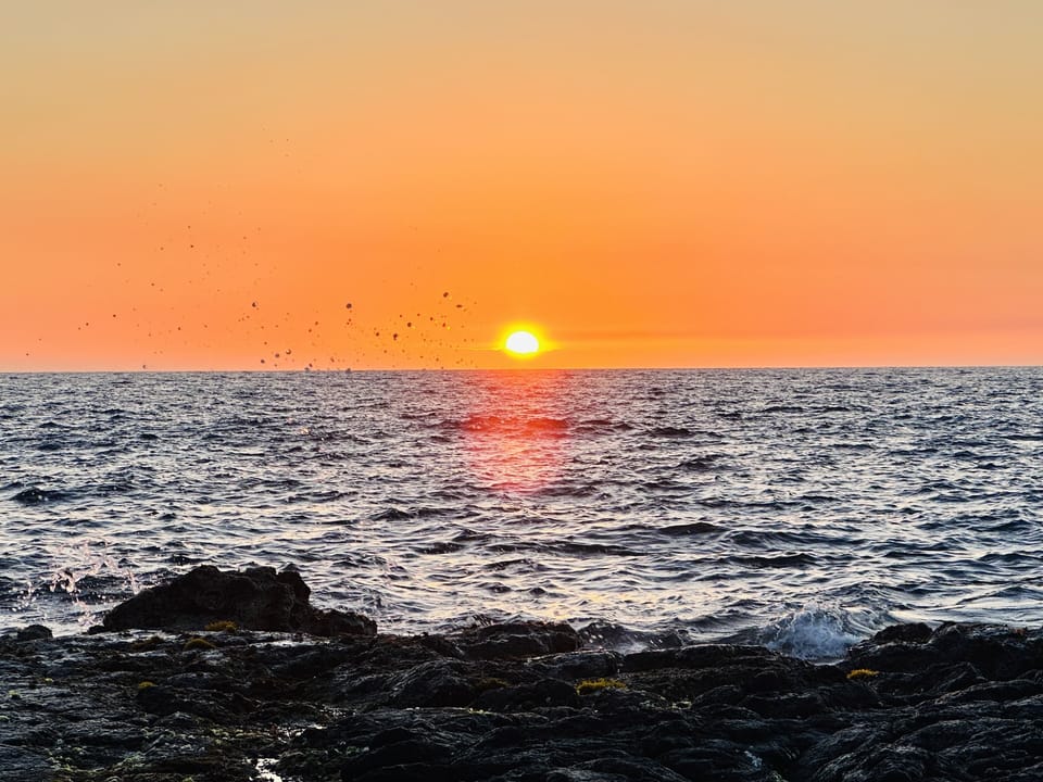 Enjoy the sunset from the balcony.