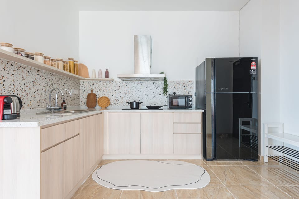 A fully equipped kitchen for all your cooking needs