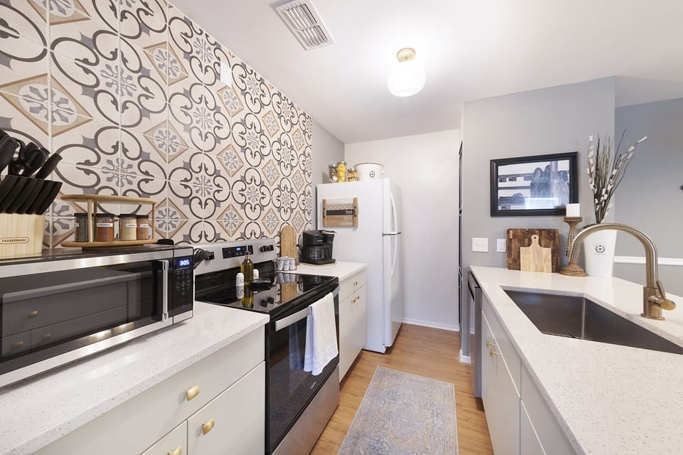 Fully stocked kitchen