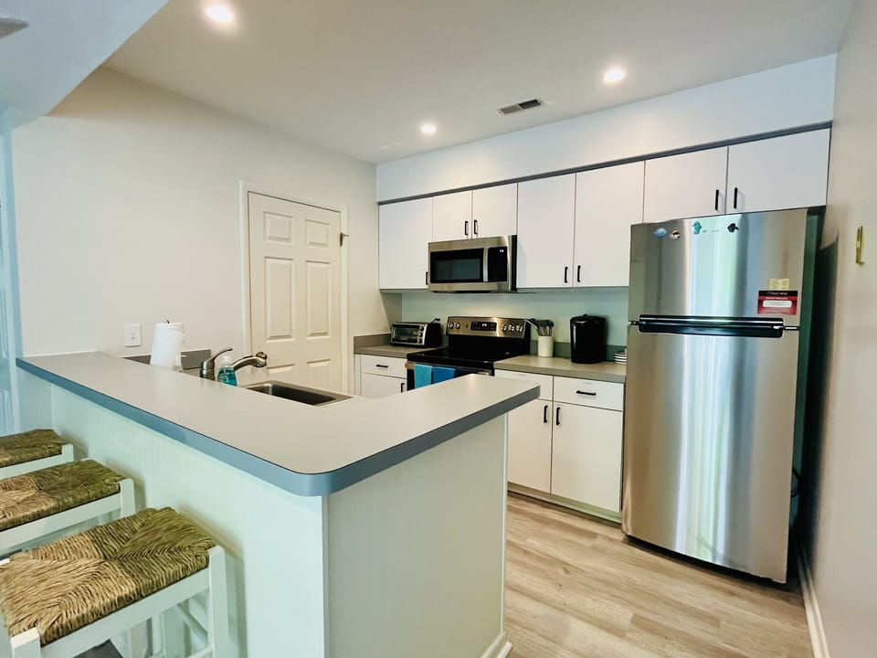 All new appliances - stocked with cookware, silverware, coffee maker and toaster
