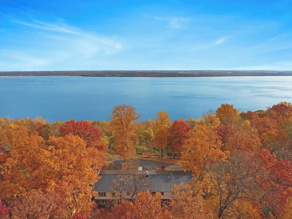 Enjoy 800 ft of access to Cayuga lake (please note the docks pictured are not available for guest use)