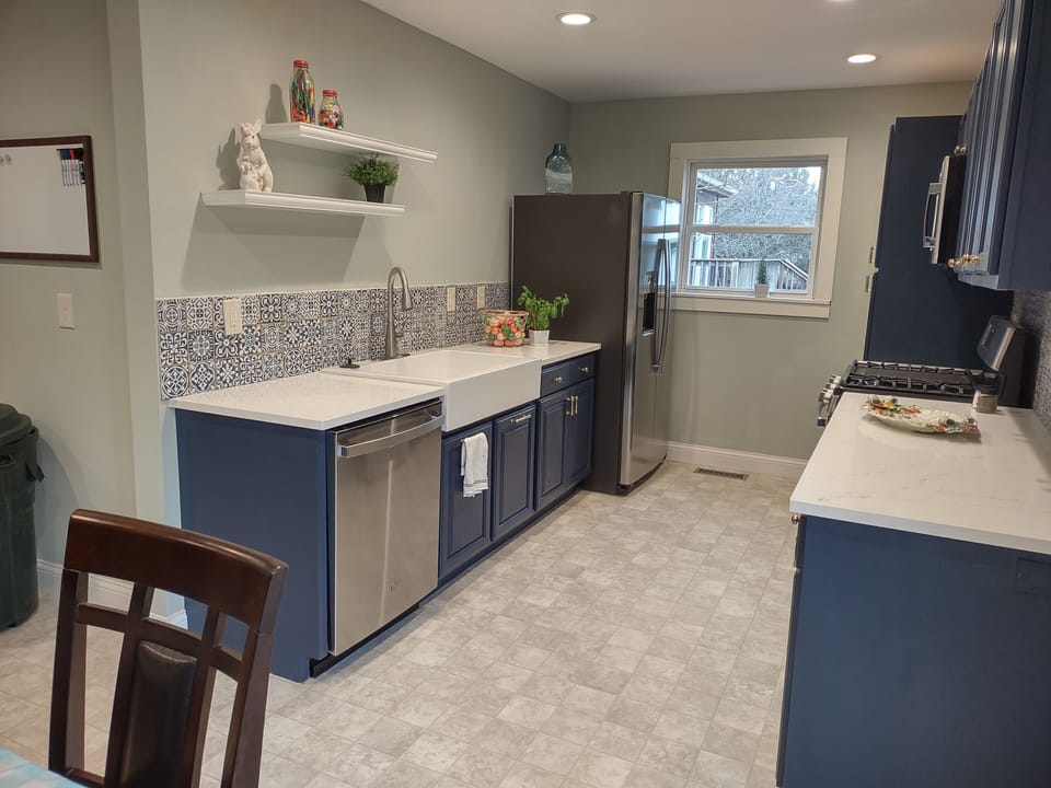 The new kitchen features all the amenities needed to whip up a great meal.