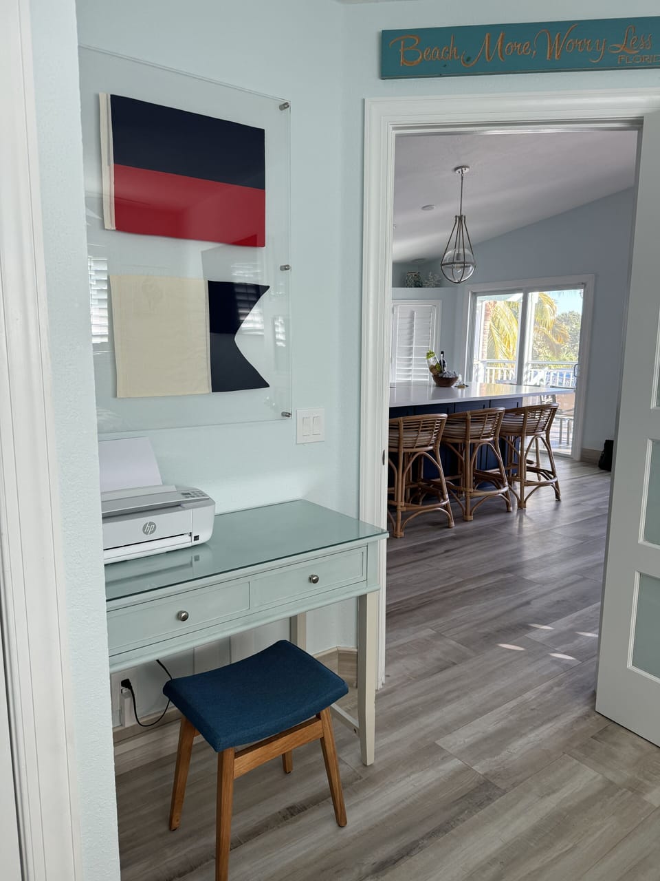 Desk and Printer