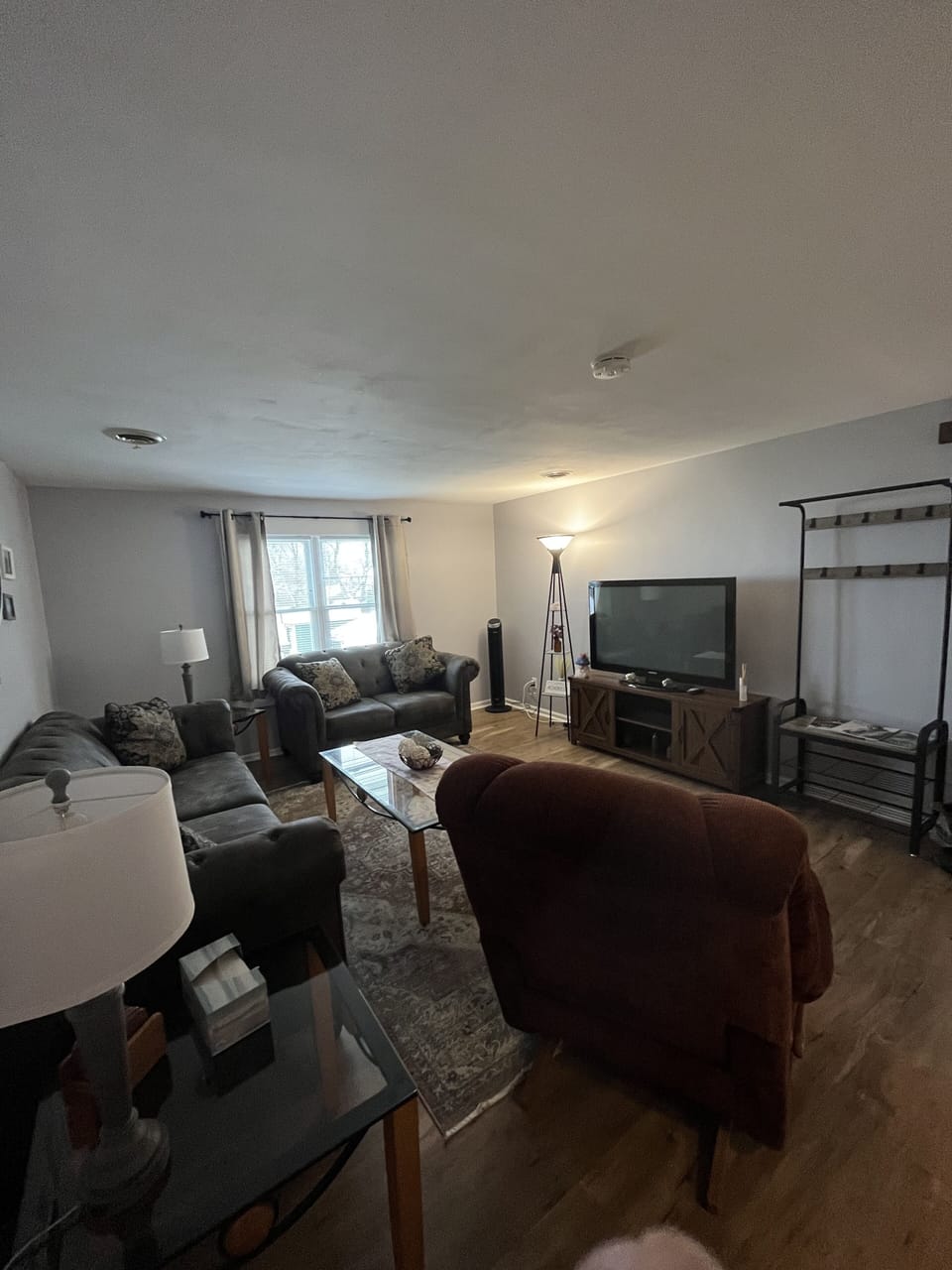 Livingroom with Roku enabled TV and soundbar. 