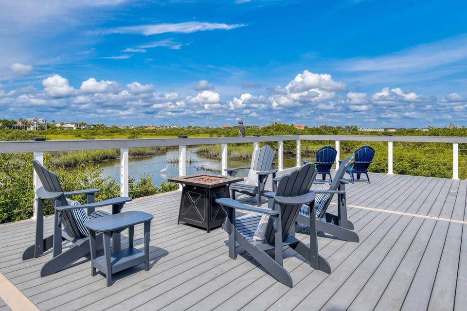 Enjoy a fire with your family as you look out across beautiful Quarry Creek!