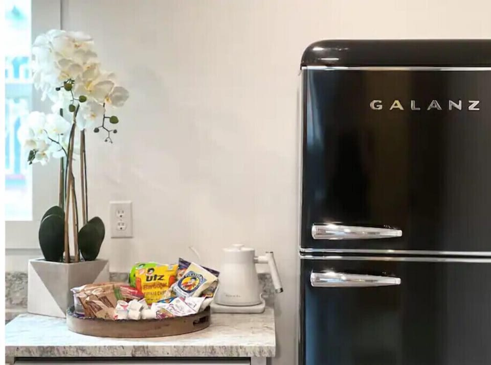Our retro fridge and treat tray 
