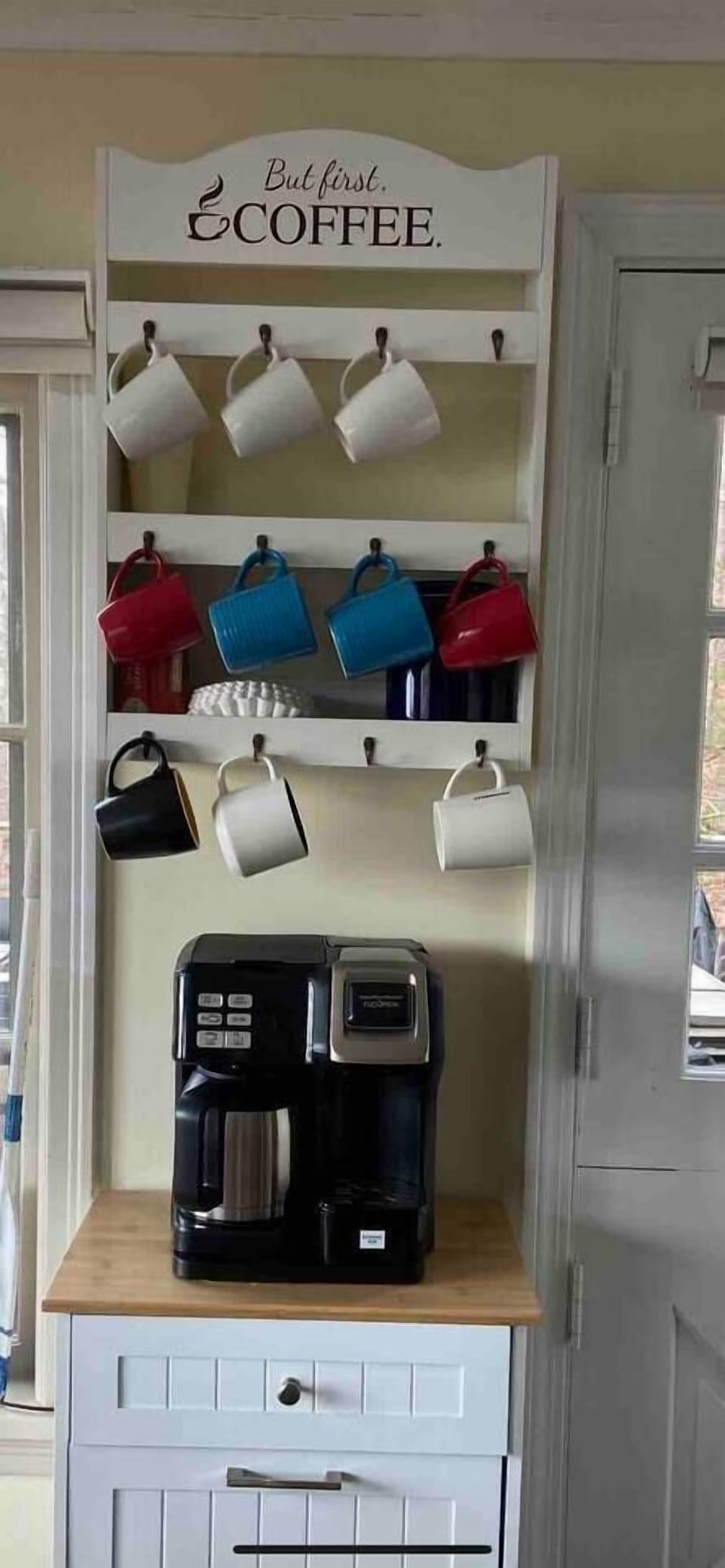 Help yourself to our coffee and tea bar!  We leave you fresh tea and coffee.