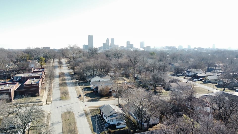 View of downtown skyline from above the house.  Walk to downtown if you like.