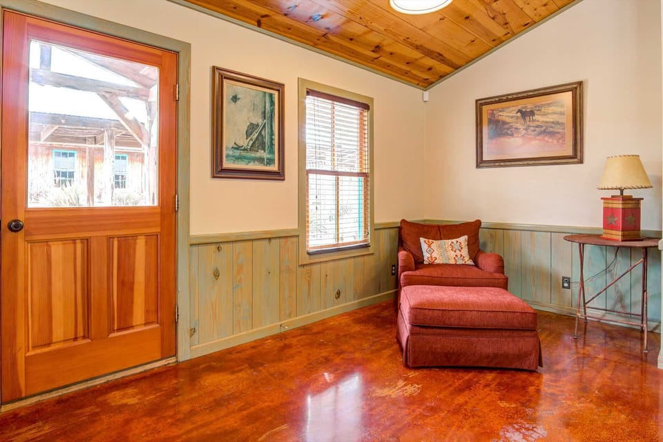 Glowing and reflective woodwork greets you as you enter the Agave, with a cozy reading corner, as well!