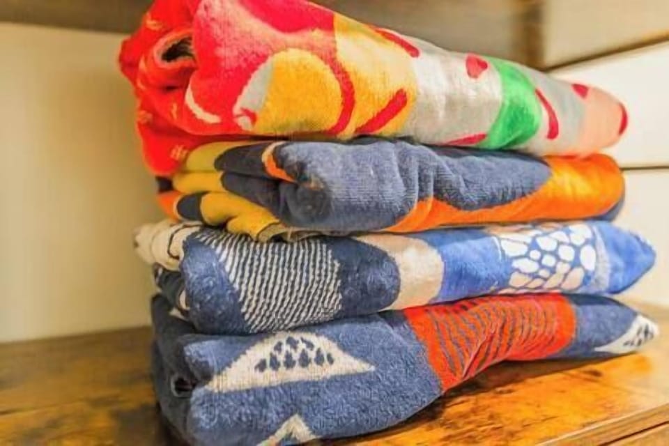 Towels for the pool and hot tub are ready for you. No need to pack them!