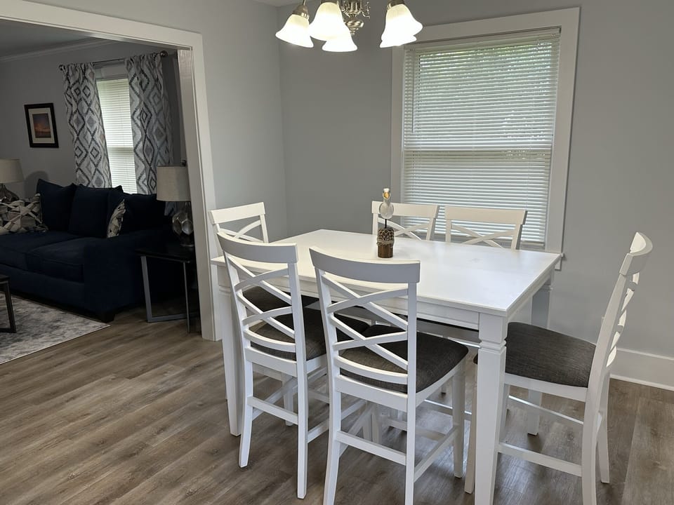 Dining area with seating for 6.  