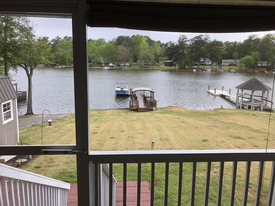 Picture is off back screened in porch. 