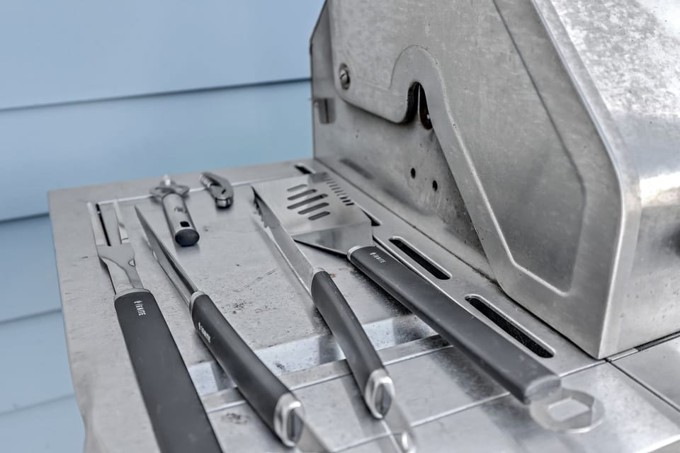 We provide all the grilling utensils! 