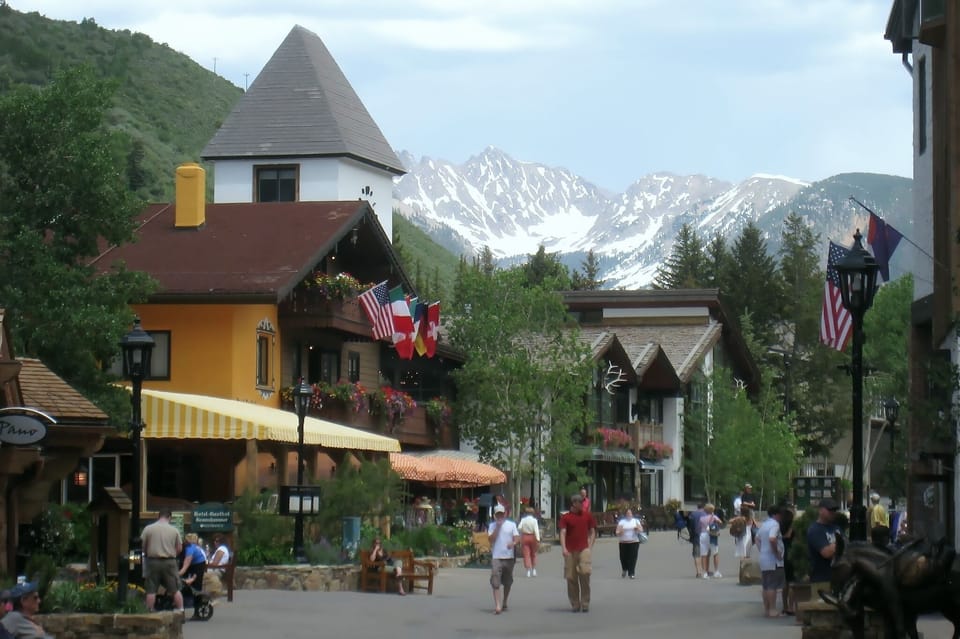 Enjoy the mountain scenery.