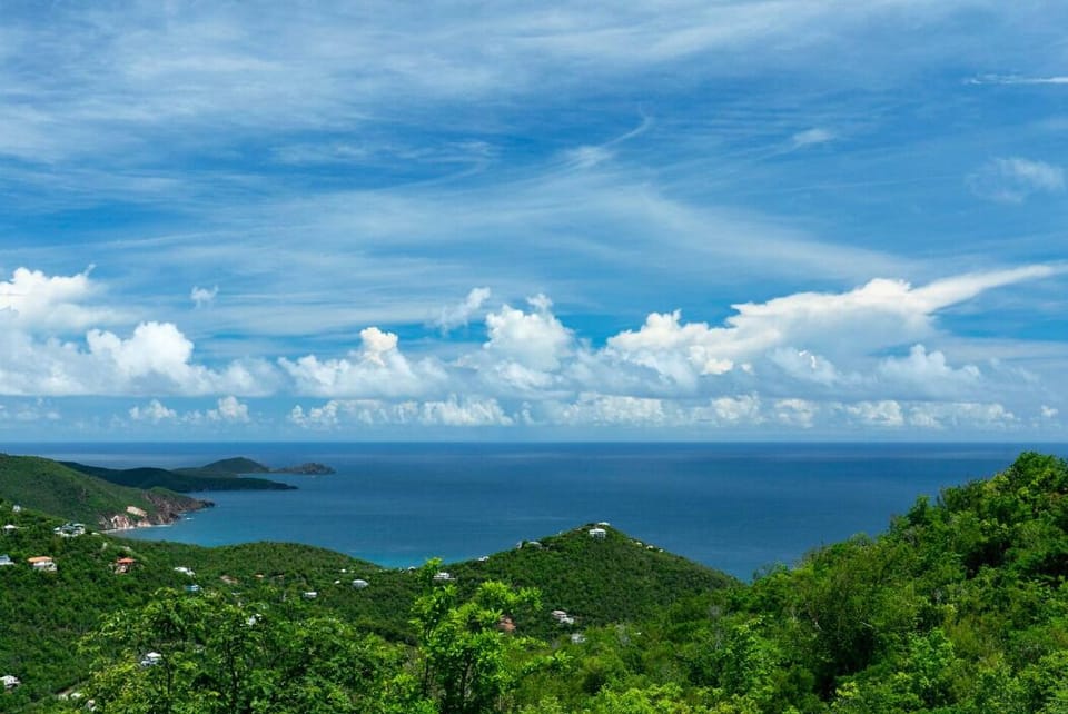 Panoramic view from back deck