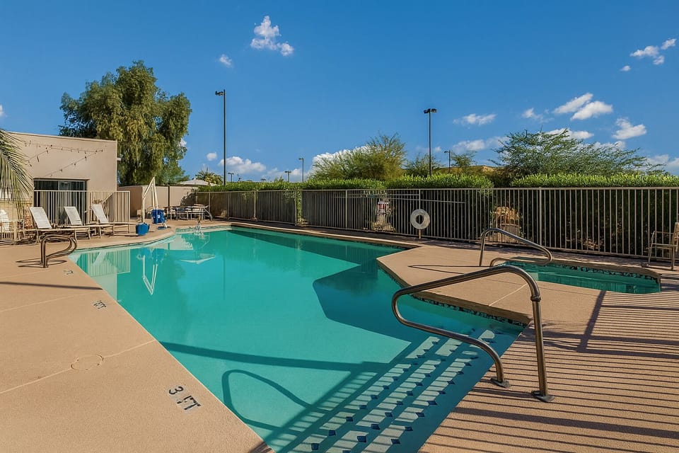 Lounge by the water and enjoy wide-open desert skies.