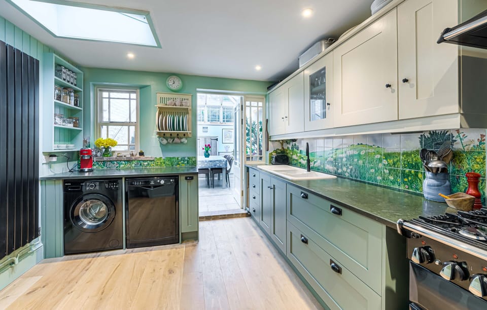 Kitchen leading to conservatory