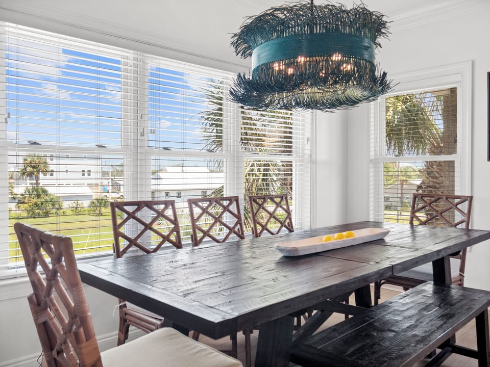 Large family-style farmhouse dining table for entertaining!