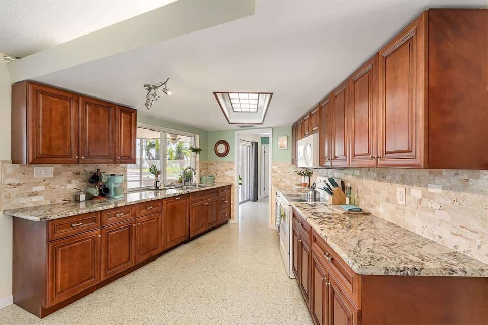 Fully Furnished Kitchen with Water Views