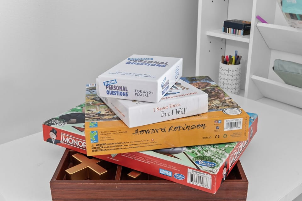 Have fun with board and card games on a rainy day