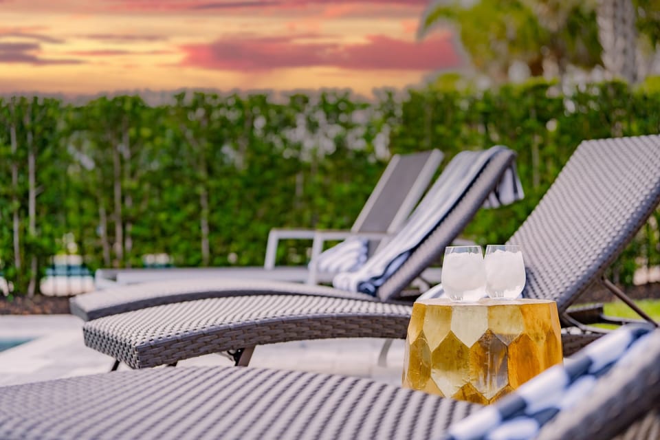 Let us pamper you with poolside sun loungers.  You'll love "The Great Escape!"