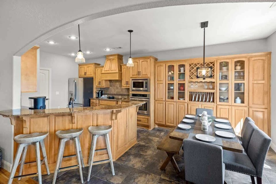 Open-concept kitchen and dining area—share meals and conversations with the whole group