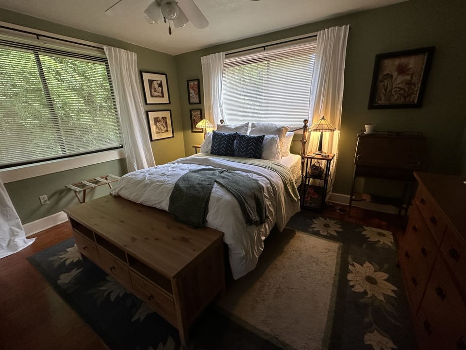 The master bedroom with Queen bed